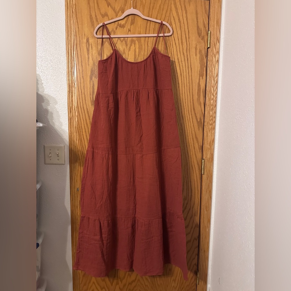 Nine Britton Cotton Gauzy Maxi Dress - NWOT - Size L